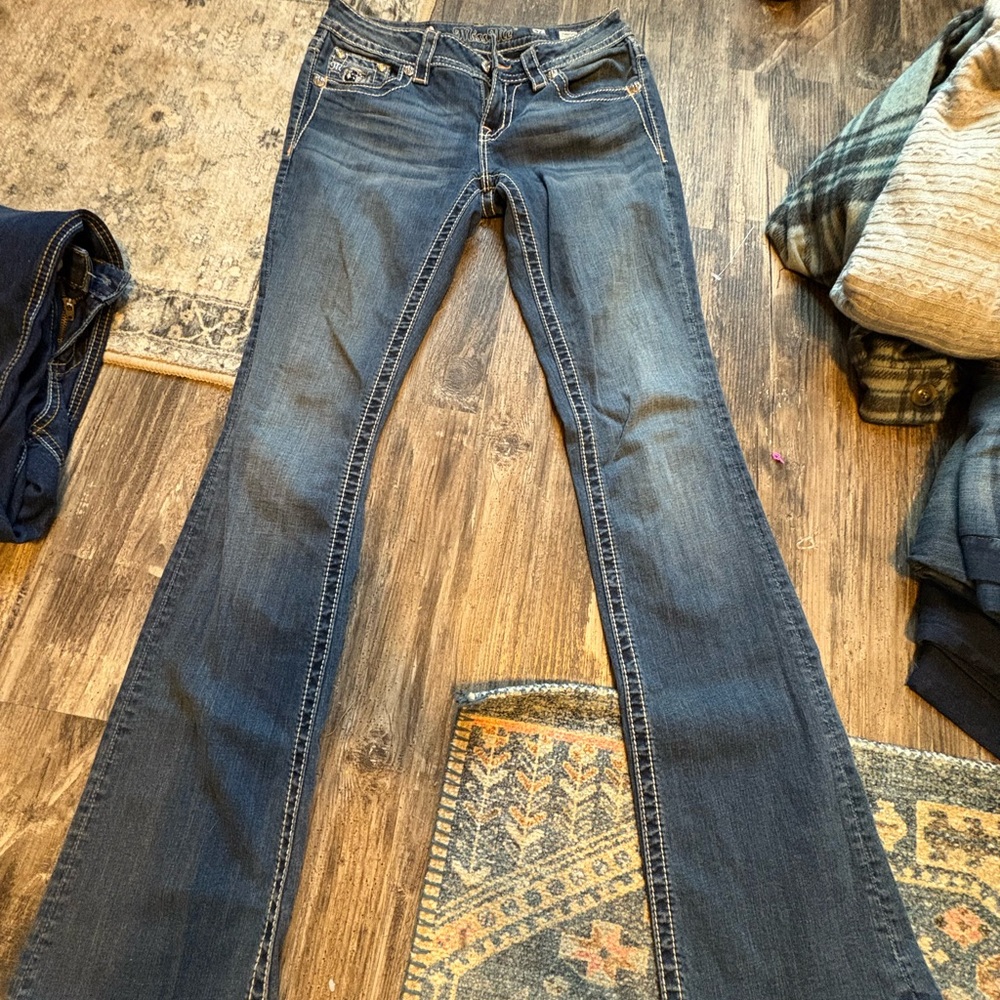 Miss Me Signature Dark Blue Flare Jeans
